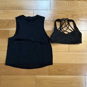 Lululemon tank and sports bra